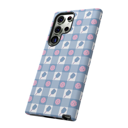 Blue Check Pickleball Phone Case