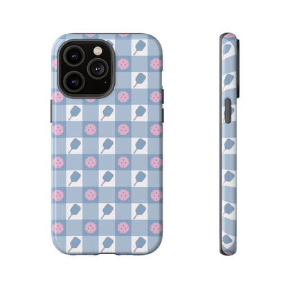 Blue Check Pickleball Phone Case