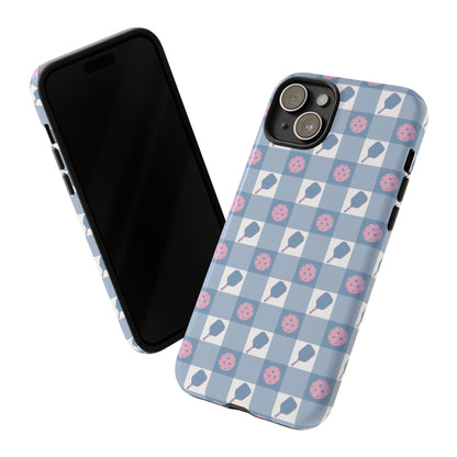 Blue Check Pickleball Phone Case