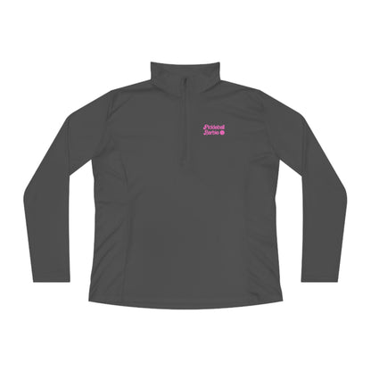 Pickleball Barbie Stacked Women's Quarter-Zip Performance Pullover