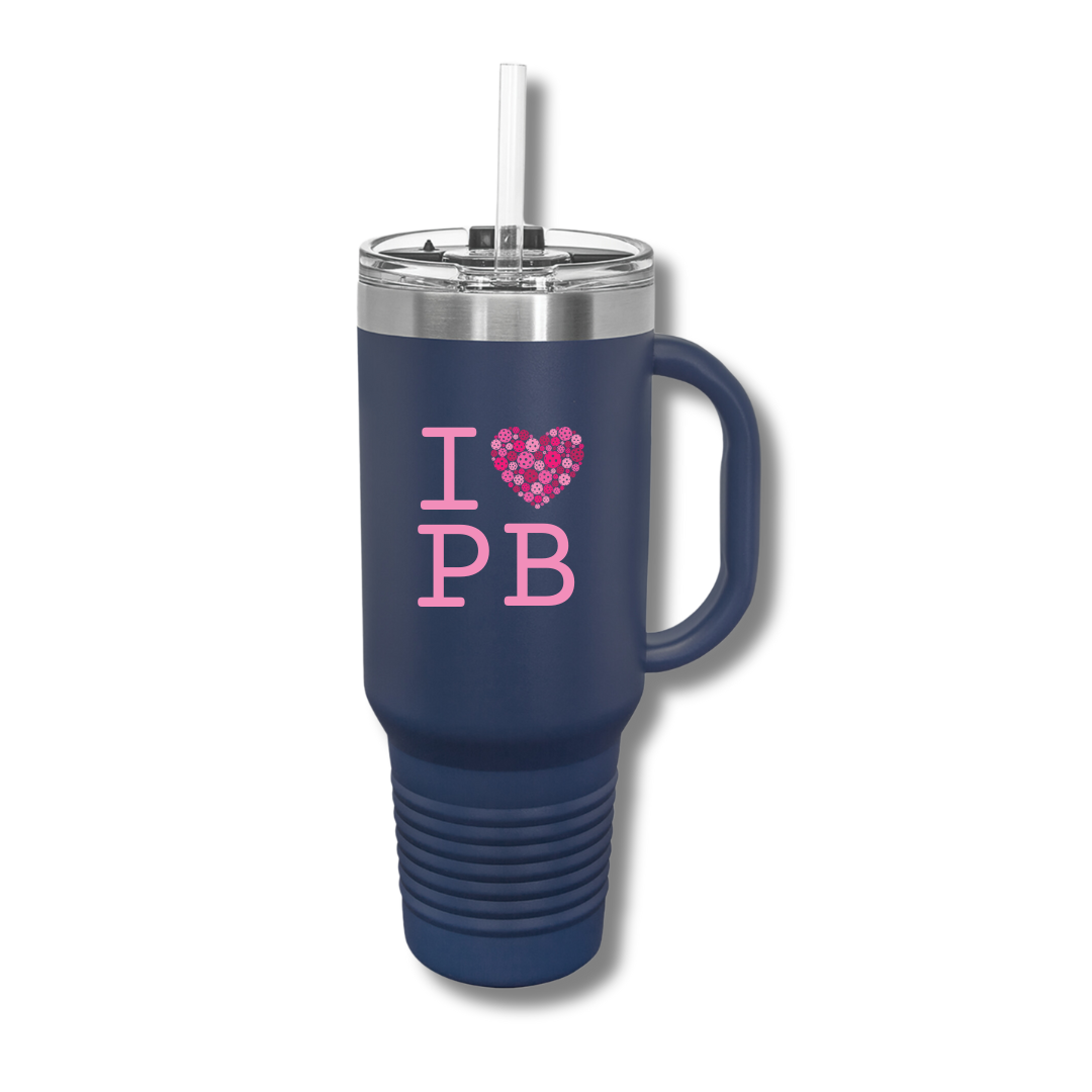 I Heart Pickleball Insulated Tumbler, 40oz