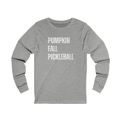 Pumpkin Fall Pickleball Unisex Long Sleeve Tee