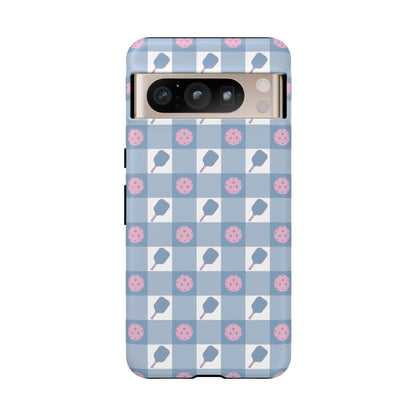 Blue Check Pickleball Phone Case