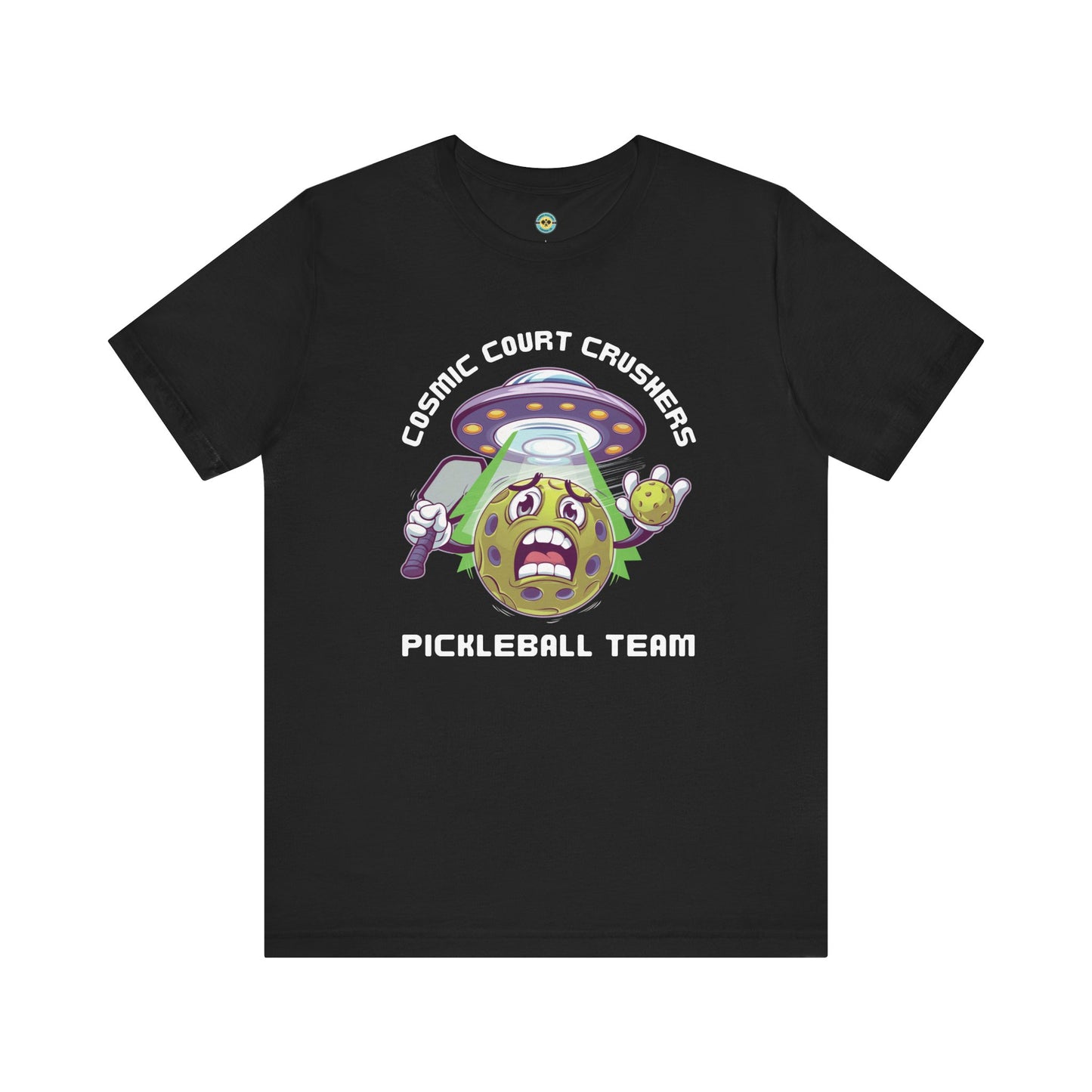 Cosmic Court Crushers Pickleball Team Unisex Tee