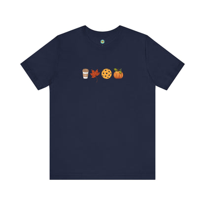 Fall Pickleball Symbols Unisex Tee