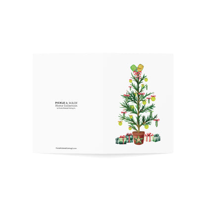 Pickleball Christmas Tree Holiday Cards