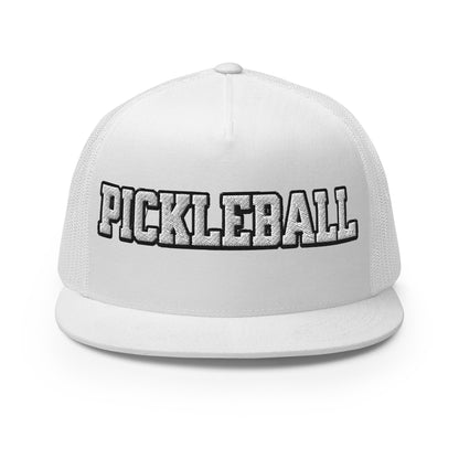 PICKLEBALL Embroidered Trucker Hat - White