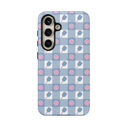 Blue Check Pickleball Phone Case