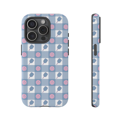 Blue Check Pickleball Phone Case