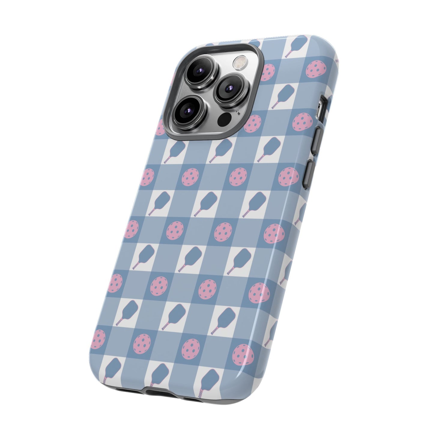 Blue Check Pickleball Phone Case