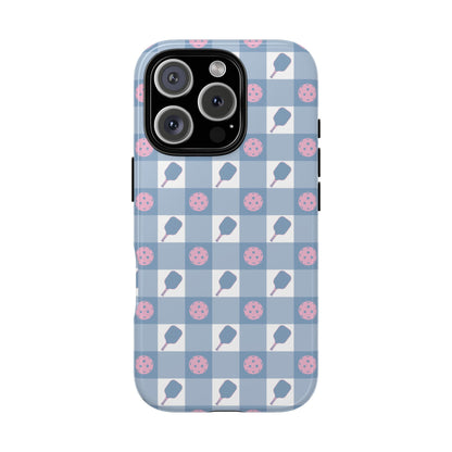 Blue Check Pickleball Phone Case