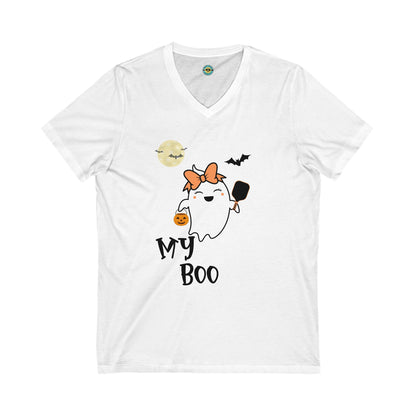 My Boo Pickleball Unisex V-neck Tee v1