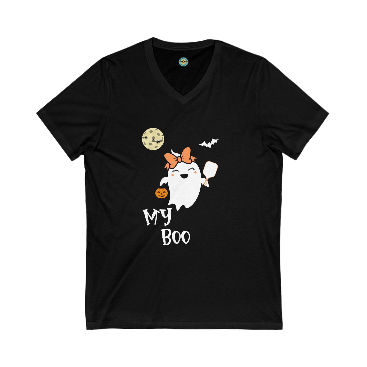 My Boo Pickleball Unisex V-neck Tee v1