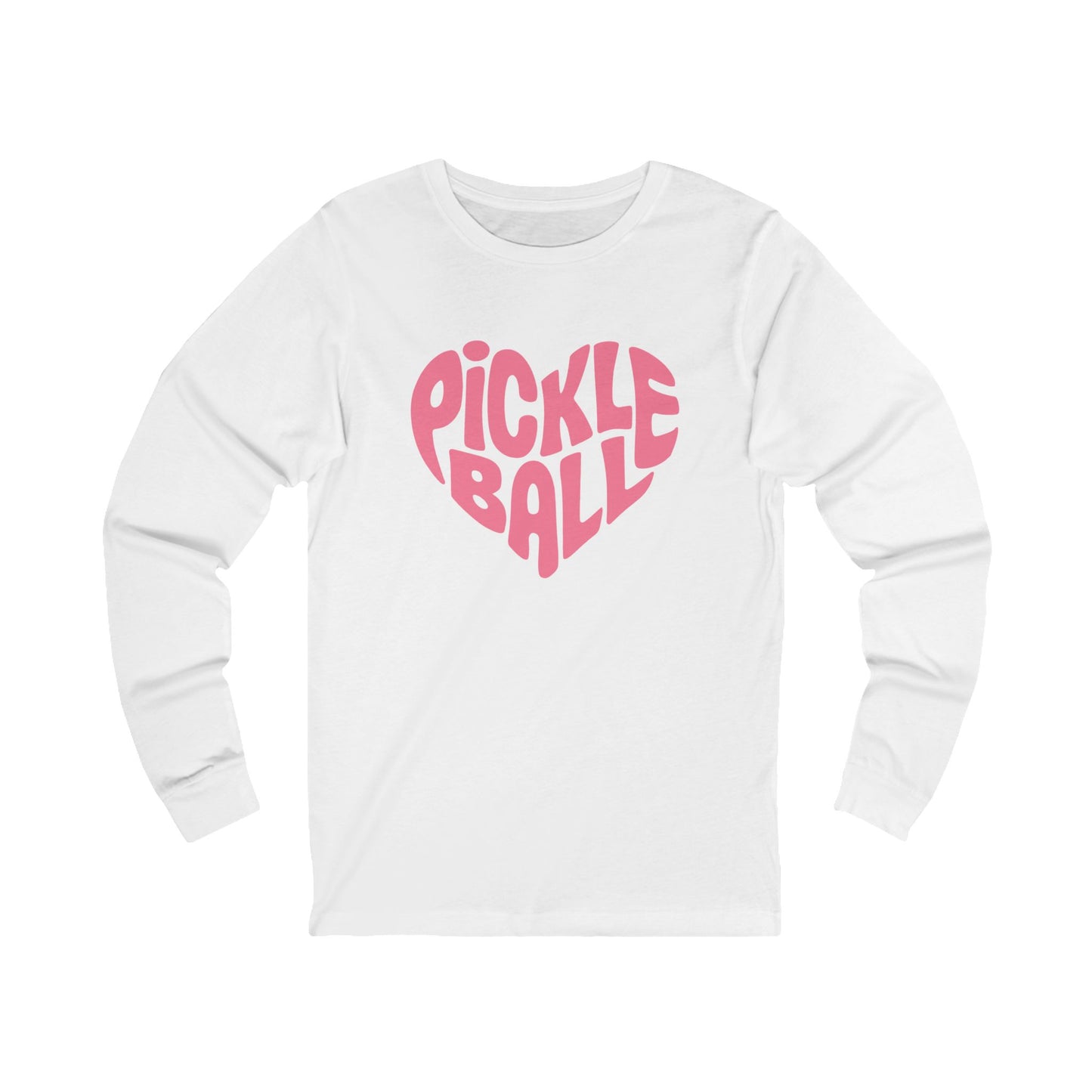 Wavy Heart Pickleball Unisex Long Sleeve Tee