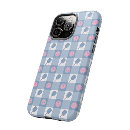 Blue Check Pickleball Phone Case