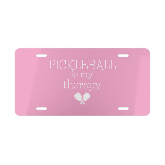 Pickleball Is My Therapy Vanity Plate