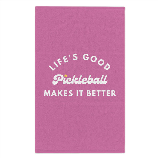 Pickleball Makes It Better Sport Towel - Pink