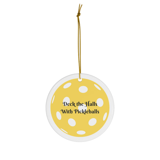 Deck the Halls with Pickleballs Ornament