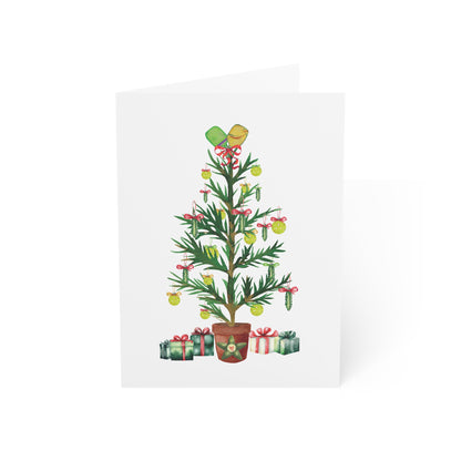 Pickleball Christmas Tree Holiday Cards