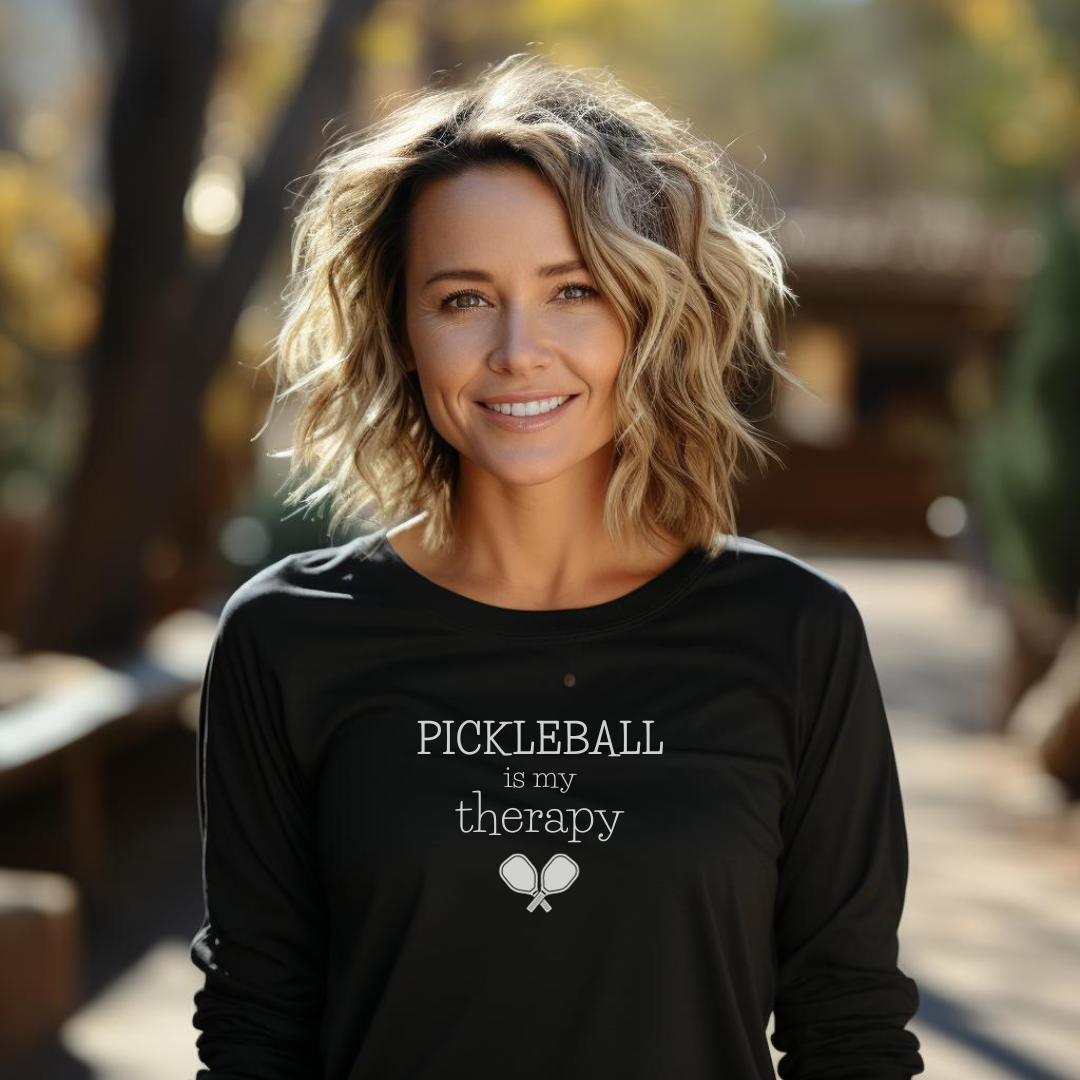 Pickleball Is My Therapy Unisex Long Sleeve Tee