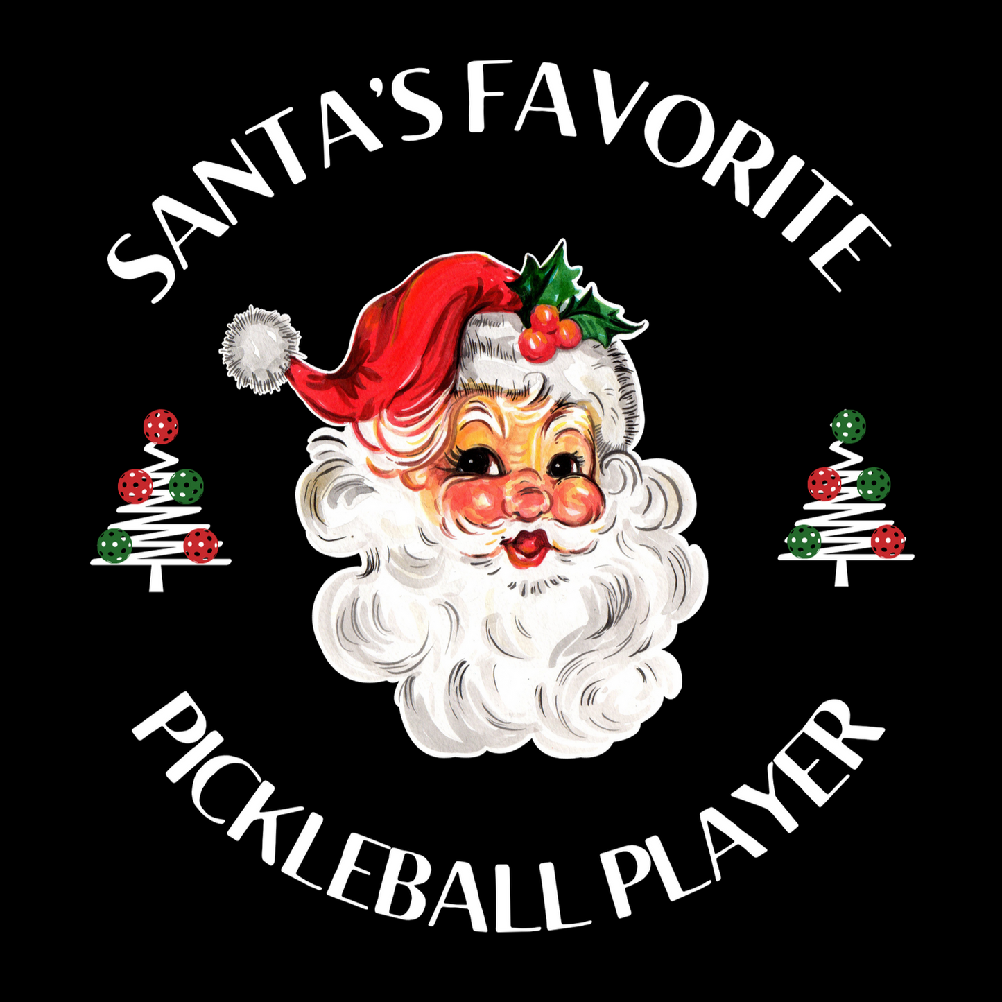 Santa's Favorite Pickleball Player Unisex Long Sleeve Tee