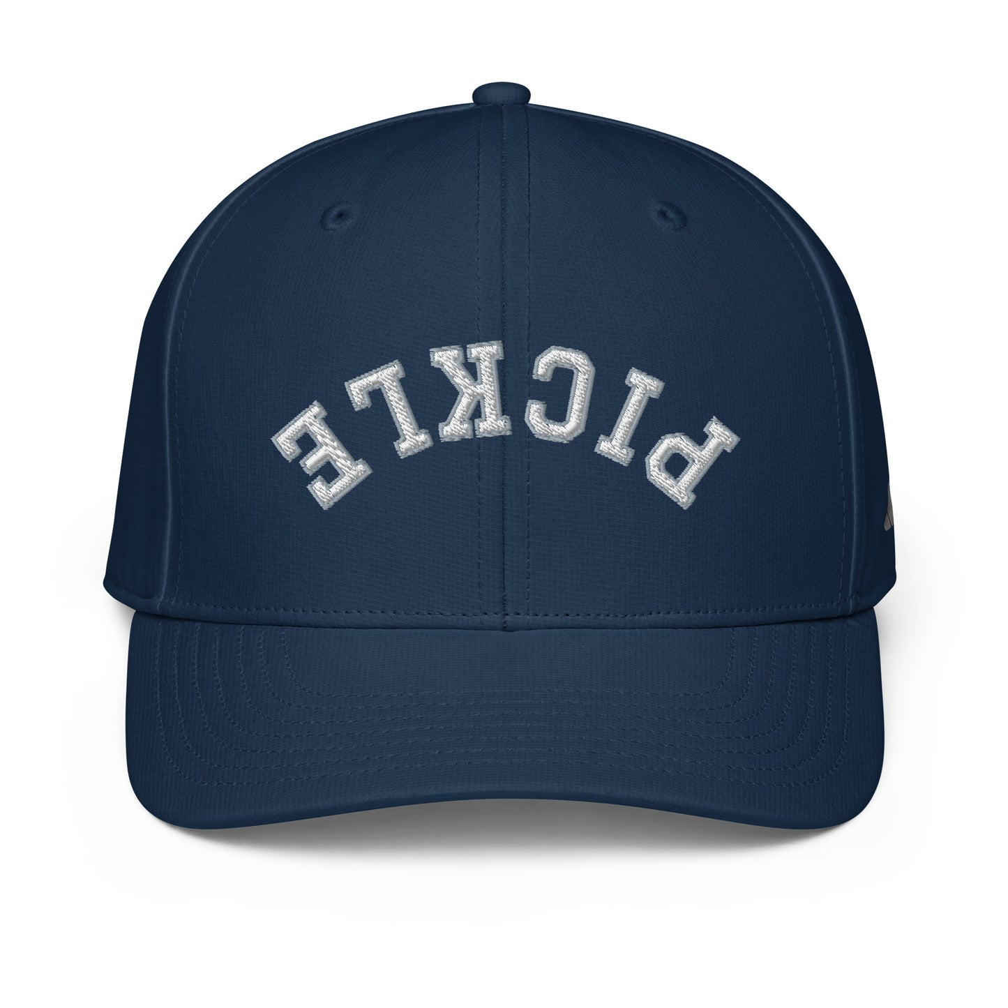 Upside Down Pickle Embroidered adidas Performance Cap - White Letters/Grey Outline