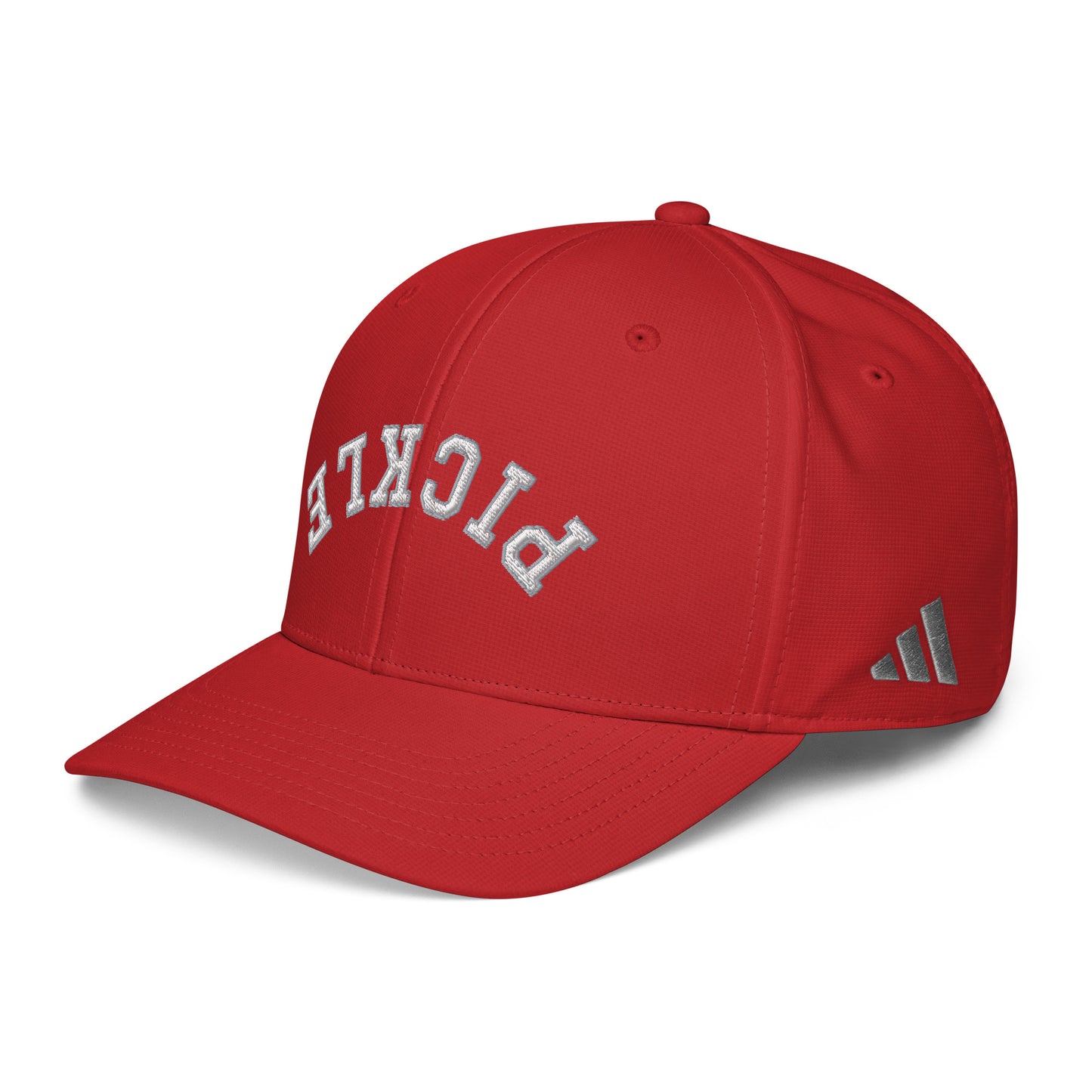 Upside Down Pickle Embroidered adidas Performance Cap - White Letters/Grey Outline