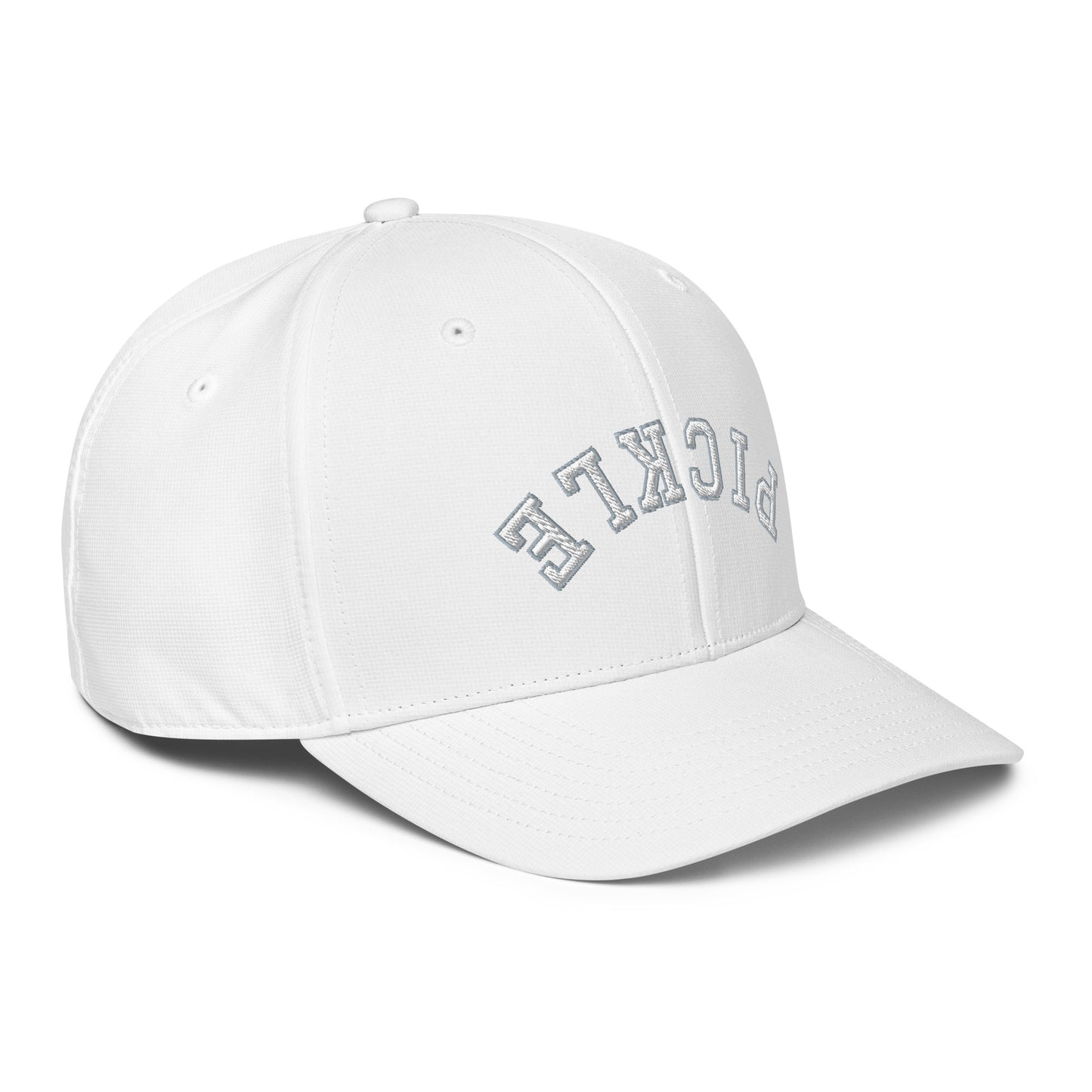 Upside Down Pickle Embroidered adidas Performance Cap - White Letters/Grey Outline