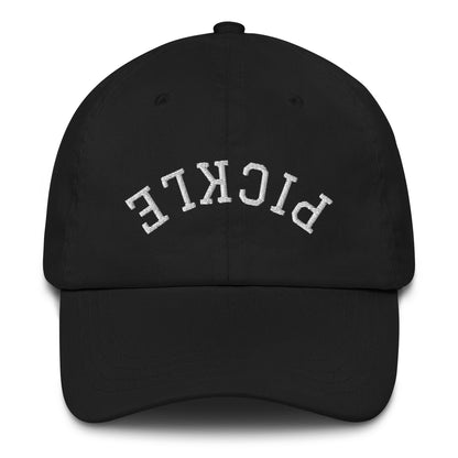 Upside Down Pickle Embroidered Cap - White Letters