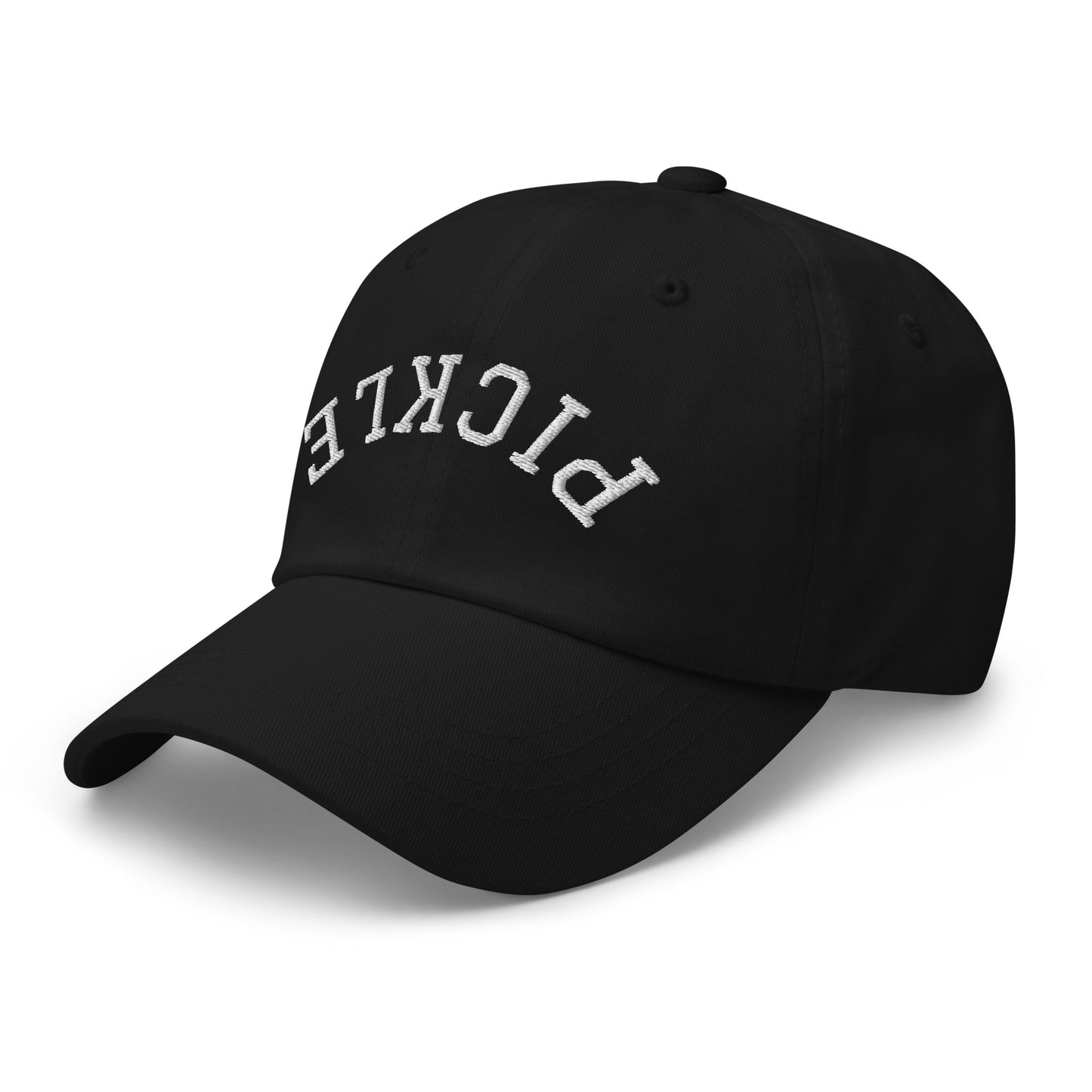 Upside Down Pickle Embroidered Cap - White Letters