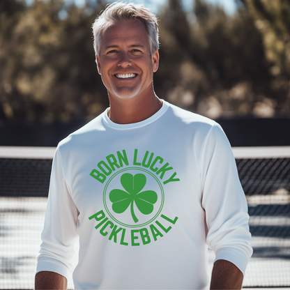 Born Lucky Pickleball Unisex Long Sleeve Tee