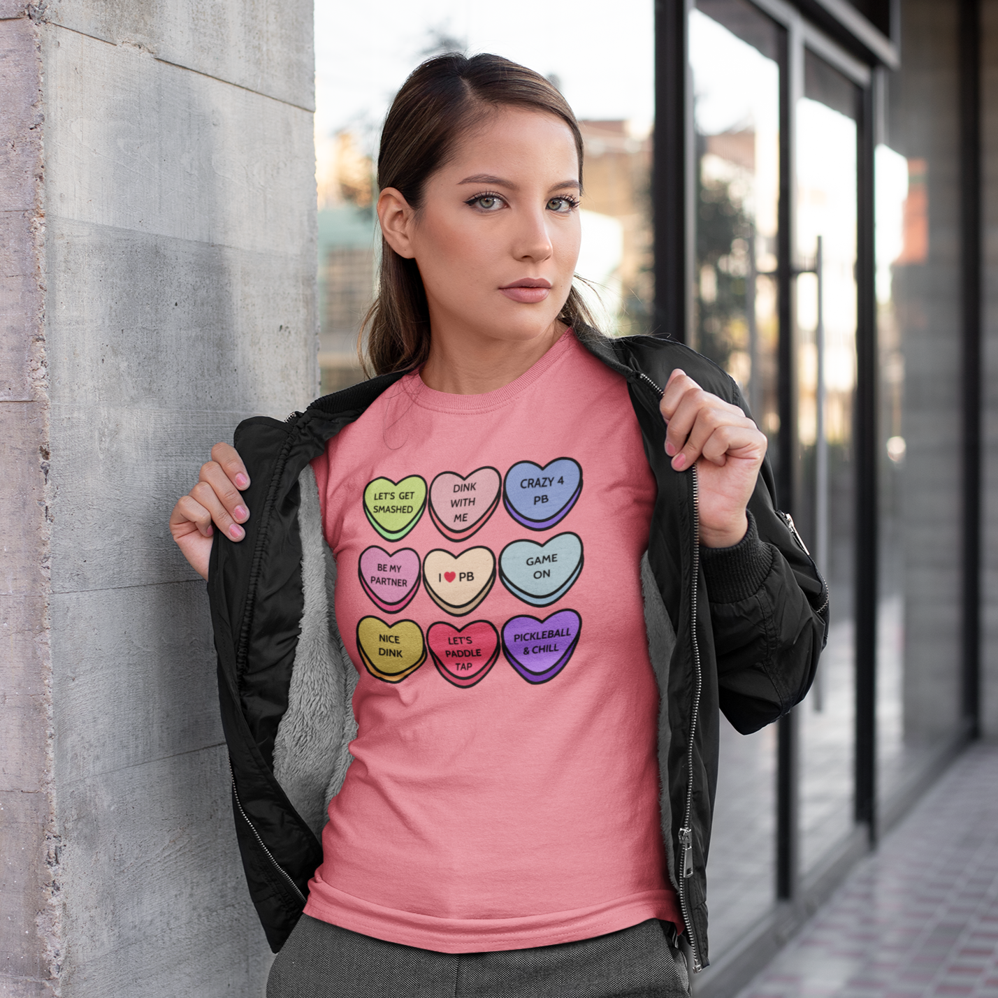 Pickleball Candy Hearts Unisex Tee