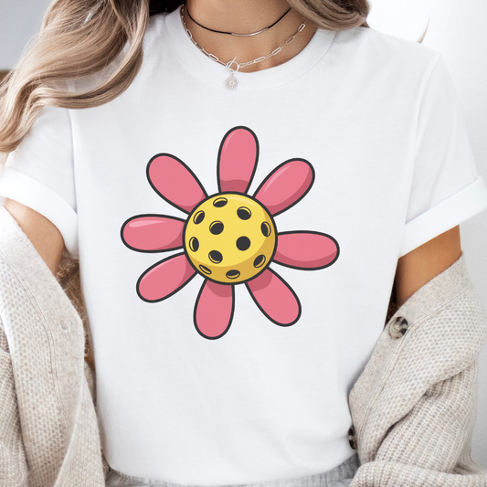 Pickleball Flower Unisex Tee