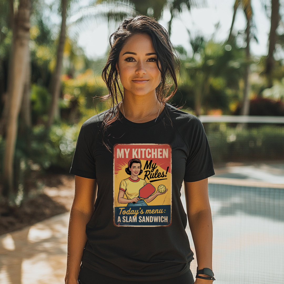 Slam Sandwich Retro Pickleball Unisex Tee