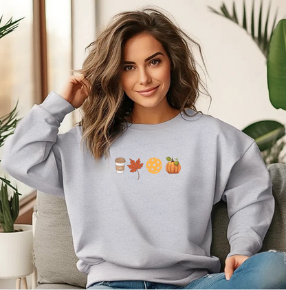 Fall Pickleball Symbols Unisex Sweatshirt