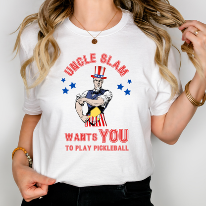 Uncle Slam Wants You to Play Pickleball Unisex Tee