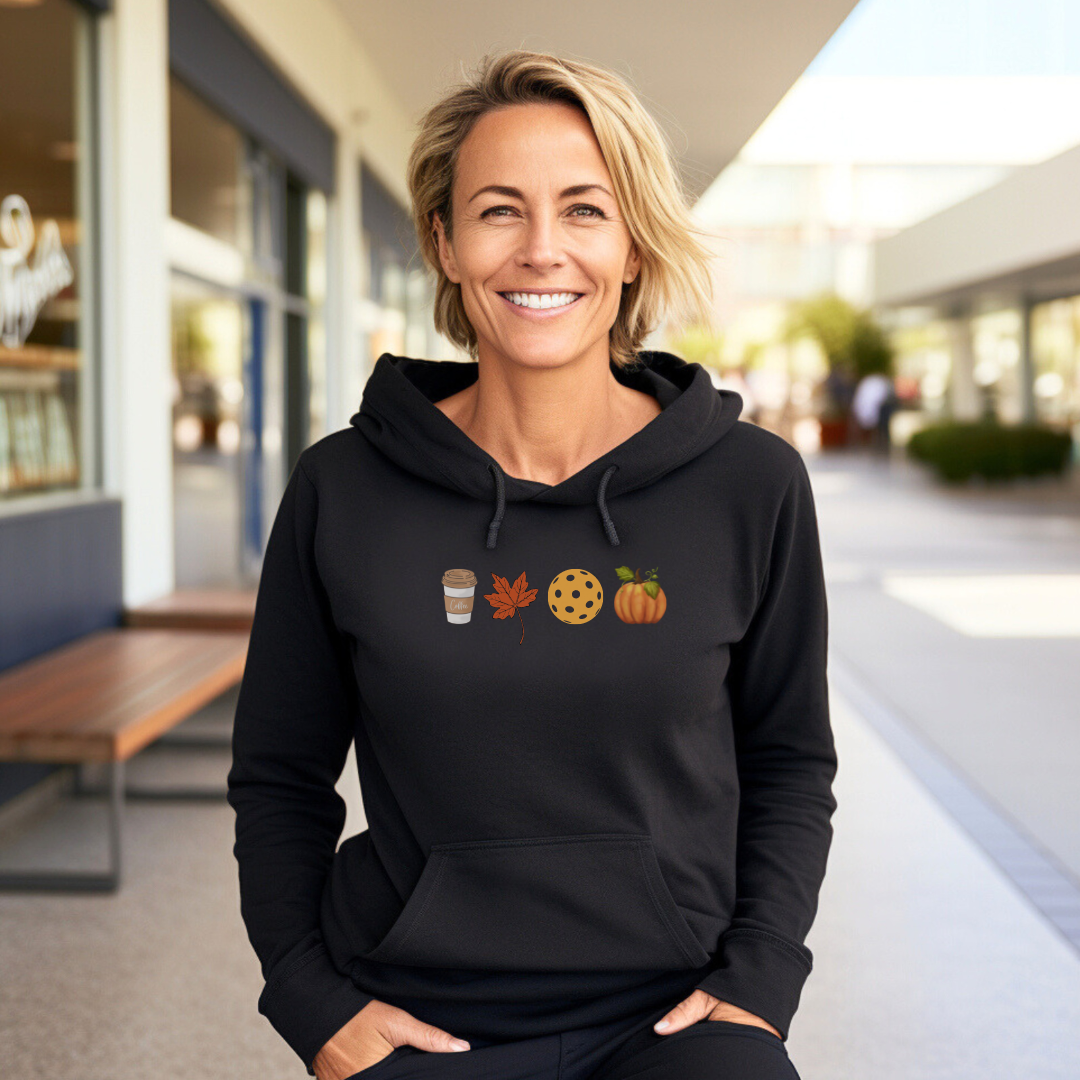 Fall Pickleball Symbols Unisex Hoodie