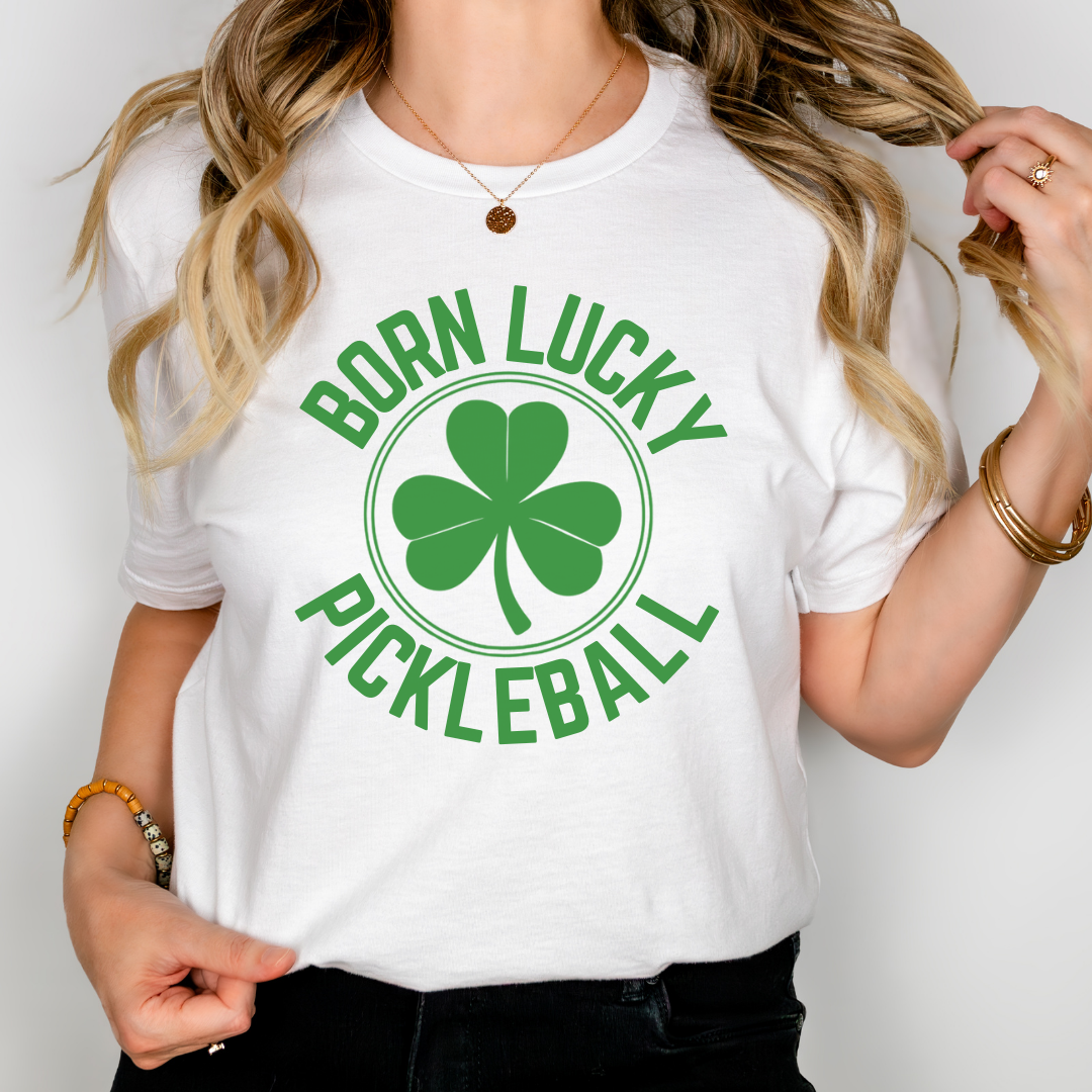 Born Lucky Pickleball Unisex Tee