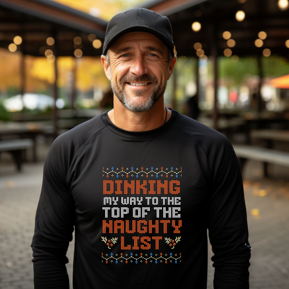 Dinking My Way To The Top Of The Naughty List Unisex Long Sleeve Tee